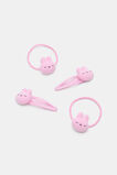 Flocked Bunny Hair Set  Candy Pink  hi-res