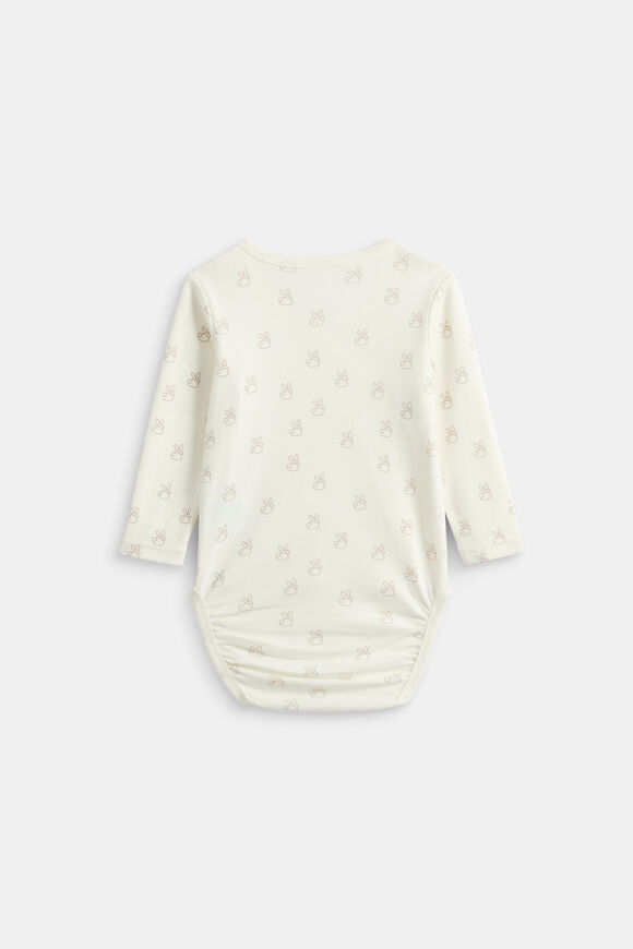 Bunny Logo Wrap Bodysuit  Classic Cream  hi-res