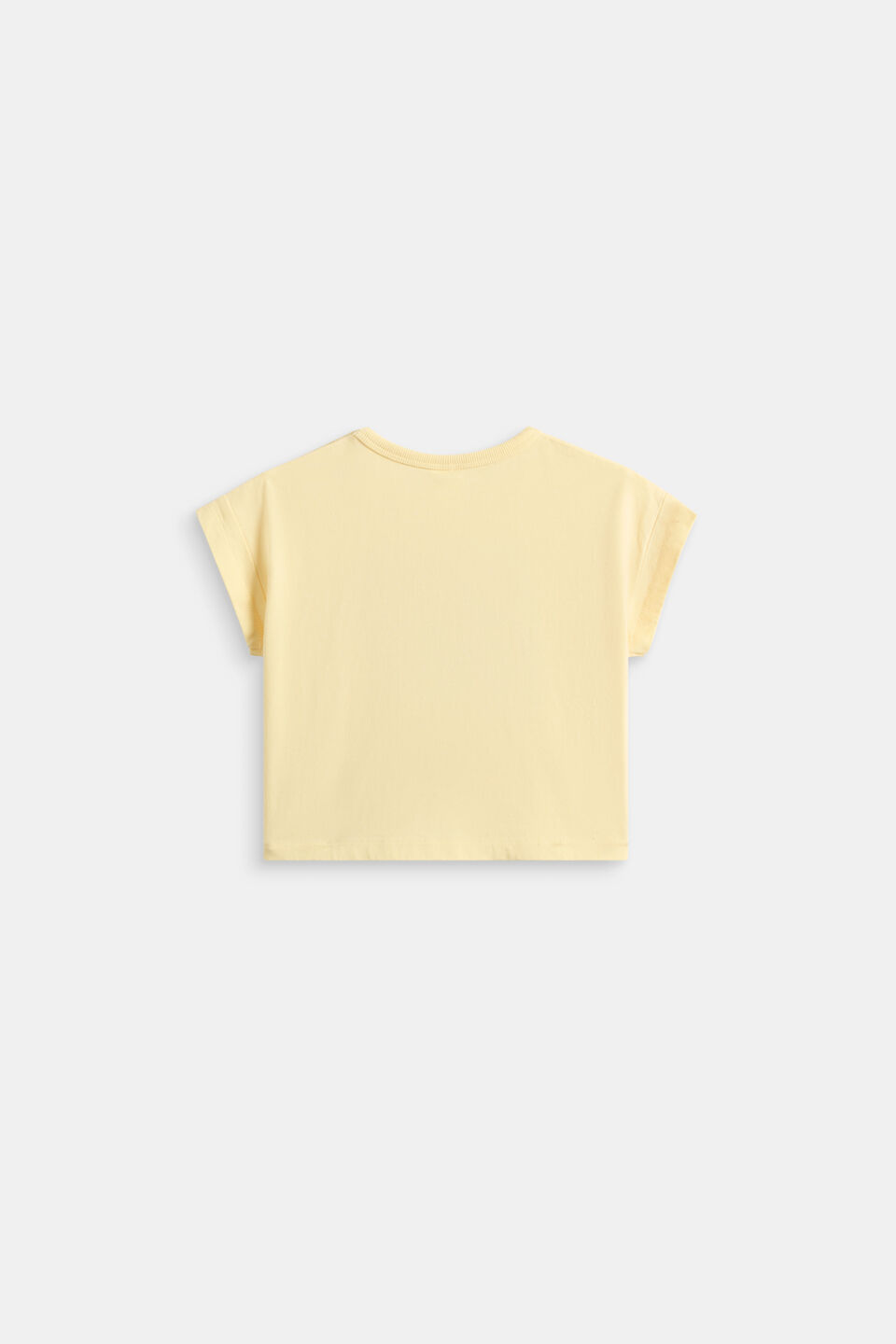 Button Detail Tee  Pale Banana