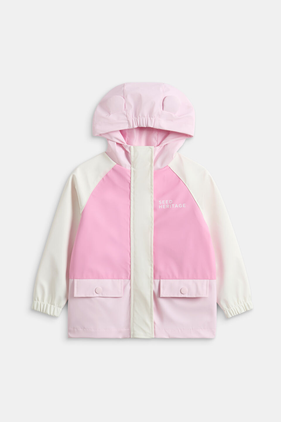 Mini Colourblock Raincoat  Pink Multi