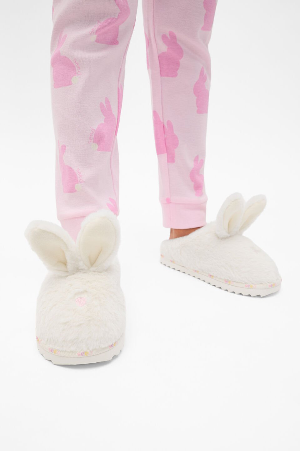 Bunny Mule Slipper  Classic Cream Multi