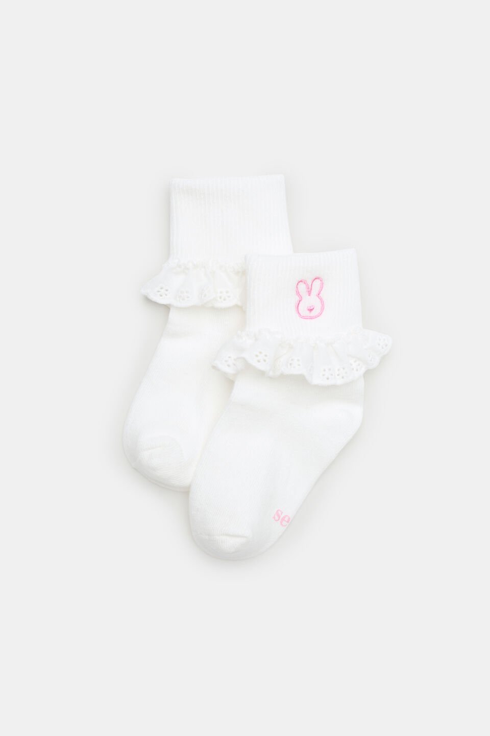 Bunny Frill Sock  Vanilla