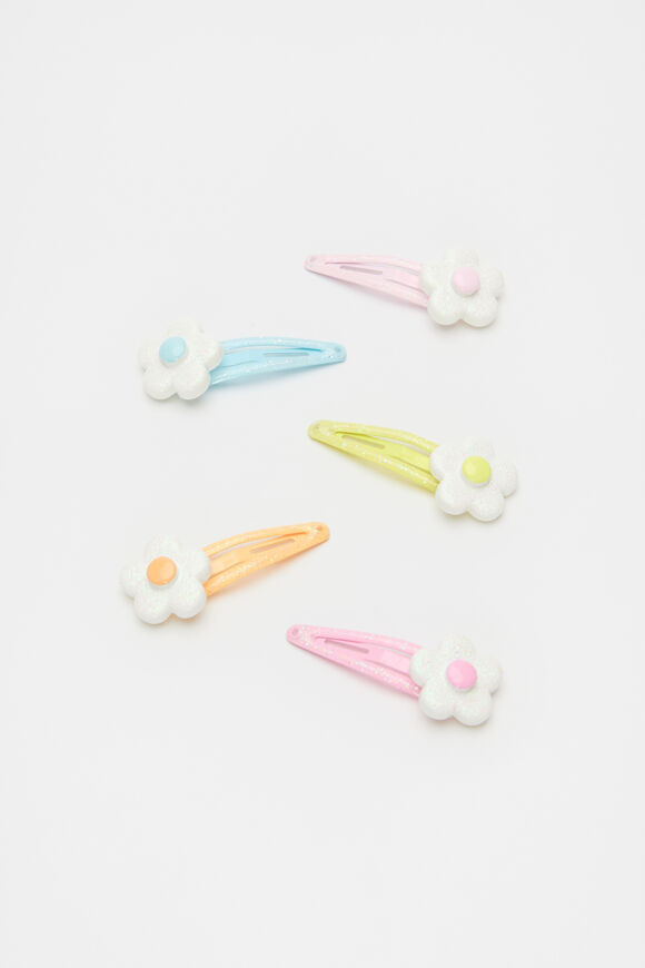 Glitter Flower Multi Snap Pack  Multi  hi-res