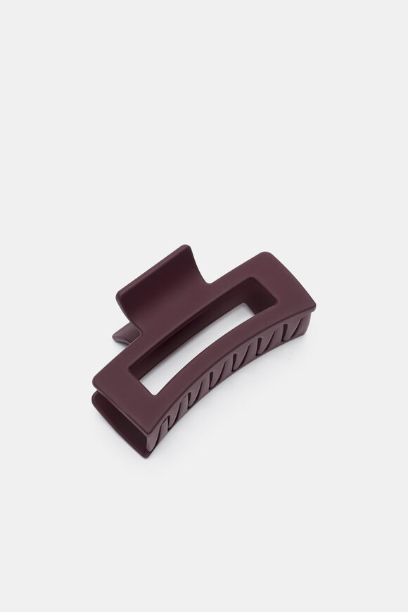 Rectangle Hair Claw  Plum Red  hi-res