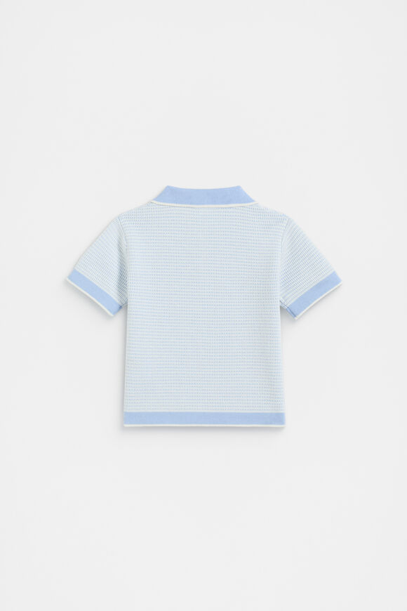 Knit Polo  Luna Blue  hi-res
