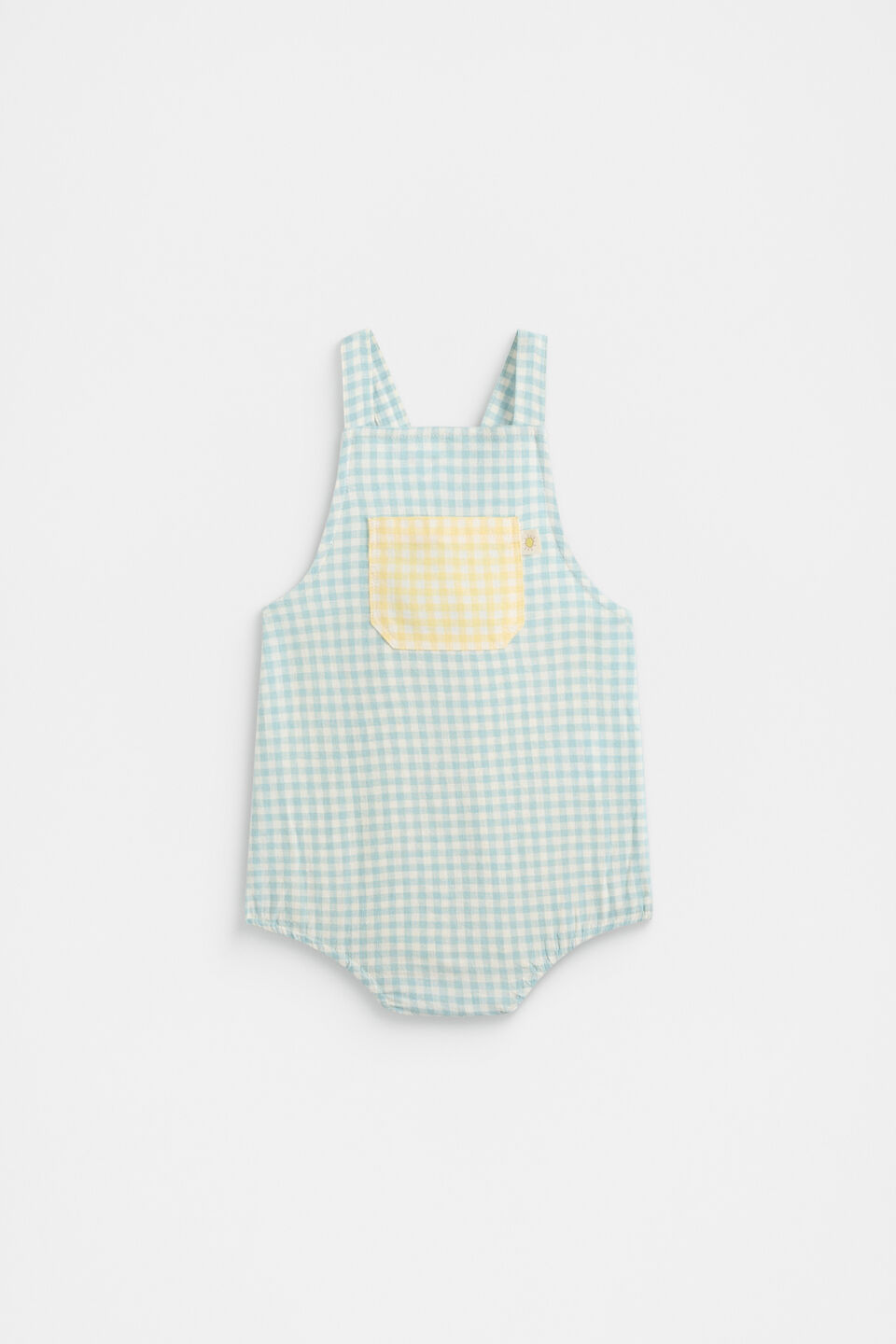 Gingham Romper  Seaspray