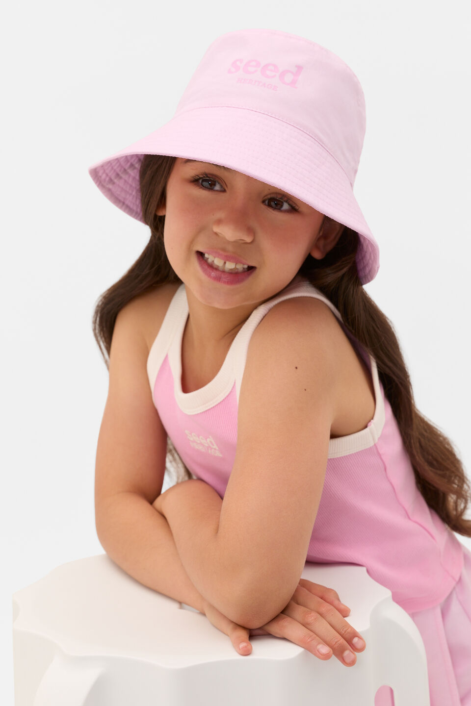 Adjustable Bucket Hat  Pink Lemonade