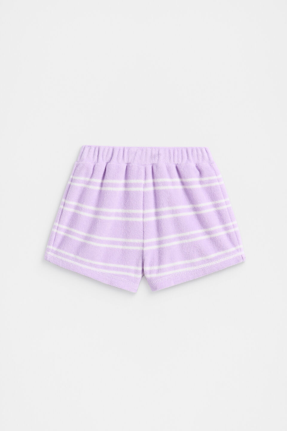 Striped Terry Short  Soft Lilac