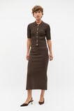 Crepe Knit Maxi Pencil Skirt  Dark Espresso  hi-res