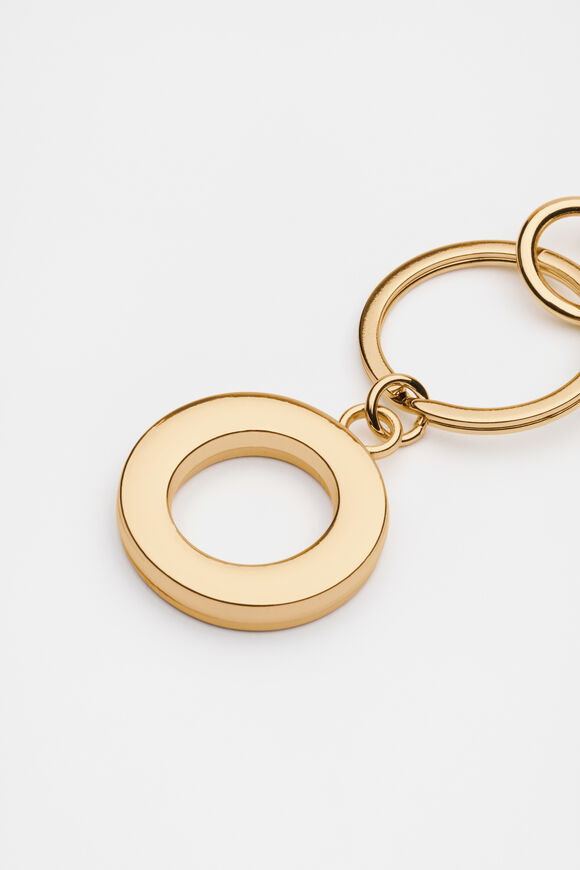 Gold Initials Keyring  O  hi-res