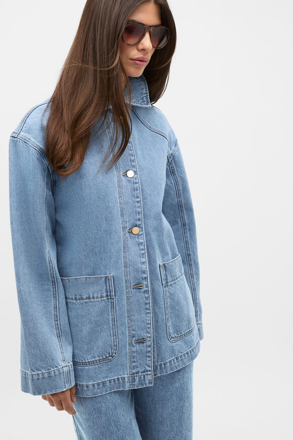 Denim Shacket  Mist Blue Wash  hi-res