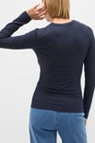 Core Rib Crew Neck Top  Twilight Blue  hi-res