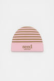 Stripe Logo Beanie  Petal Pink  hi-res