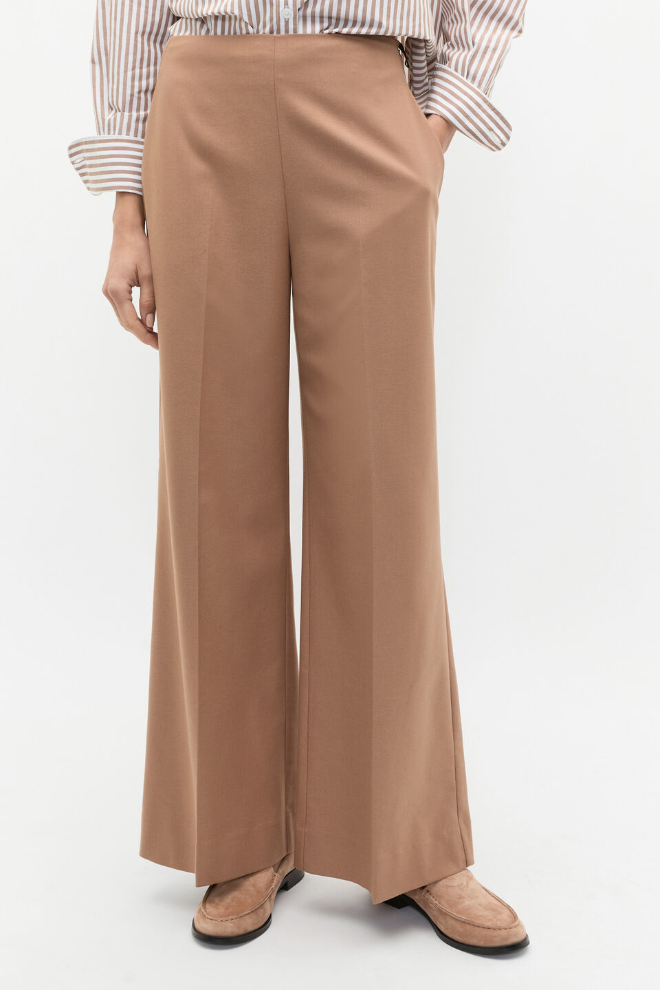 Tailored Wide Leg Pant  Amaretto