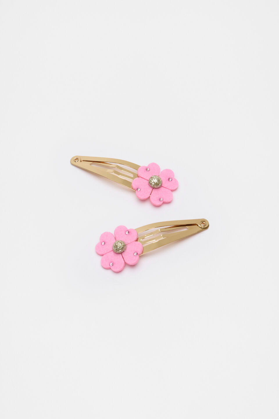 Felt Flower Snaps  Candy Pink