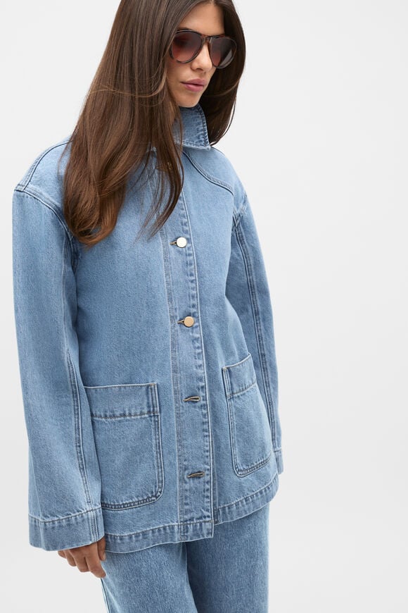 Denim Shacket  Mist Blue Wash  hi-res