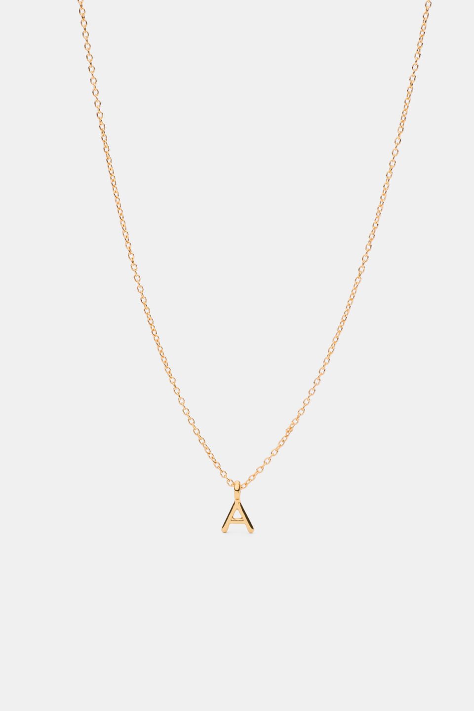 Gold Alphabet Necklace  A