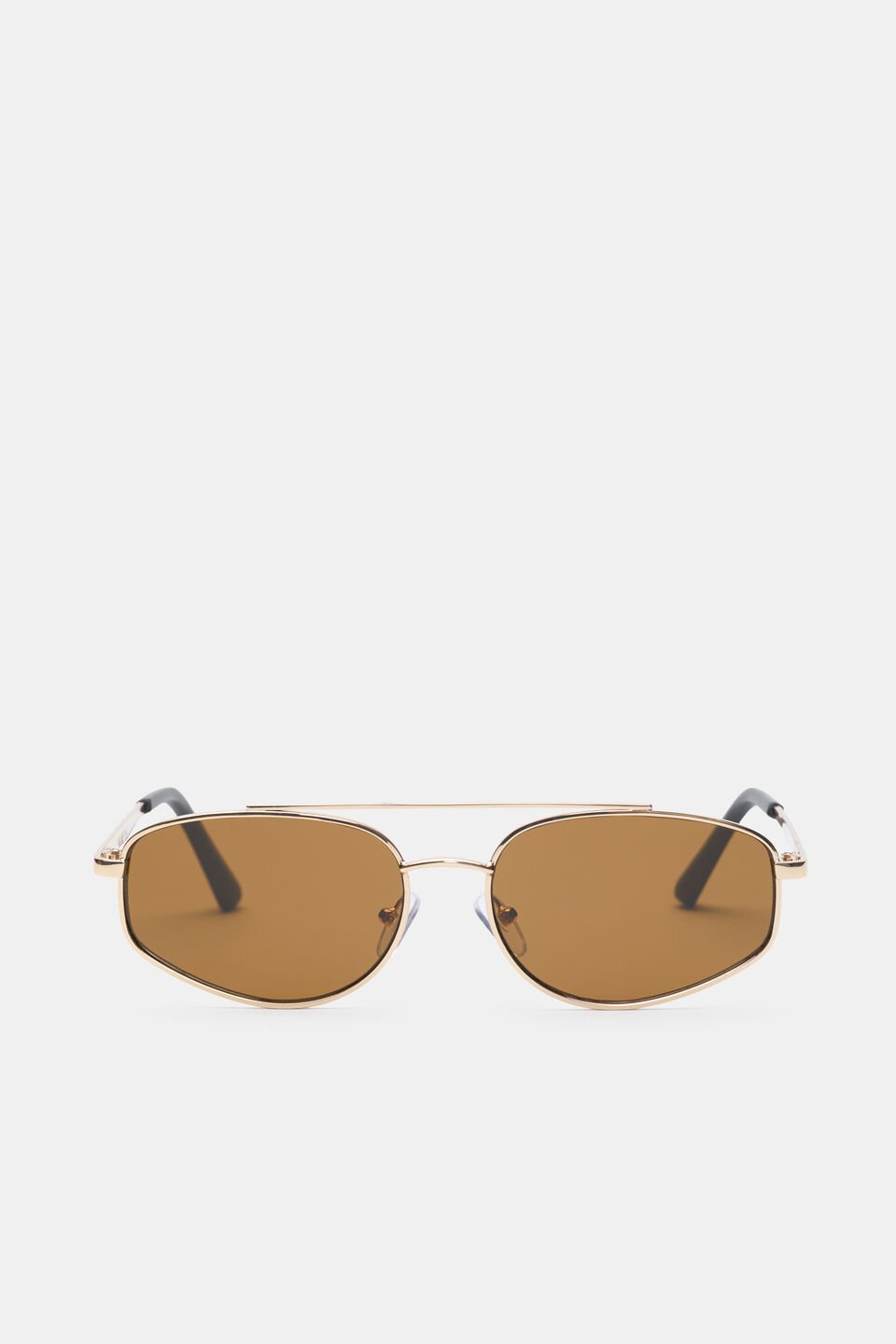 Clover Oval Aviator Sunglasses  Gold