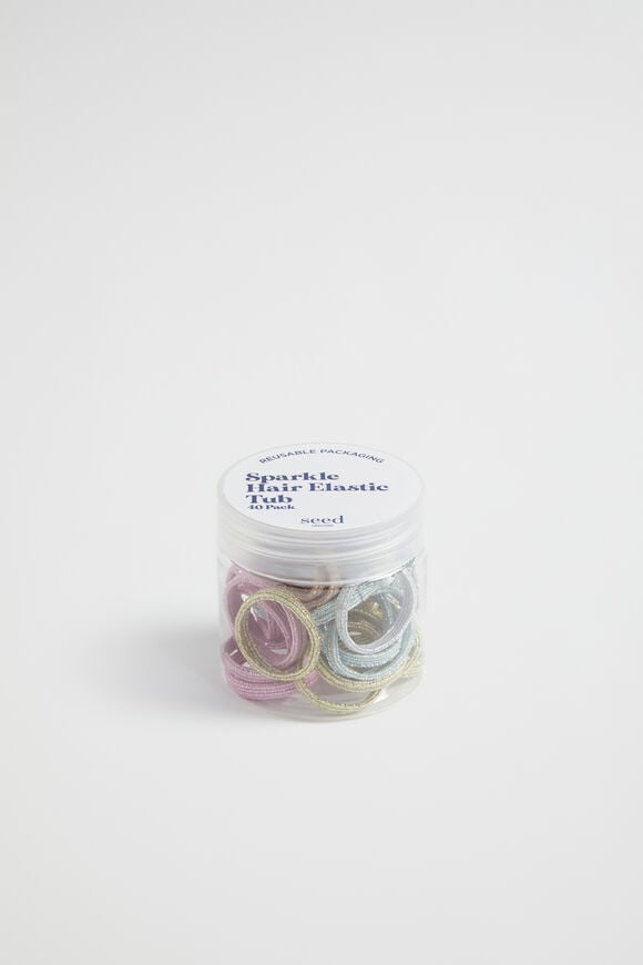 Mini Sparkle Hair Elastic Tub  Multi  hi-res