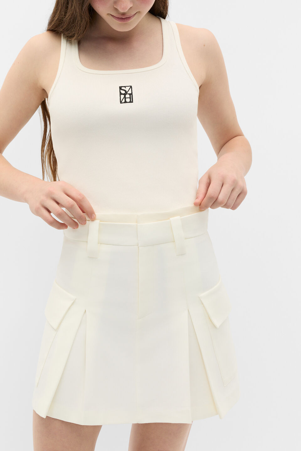 Cargo Pocket Skirt  Classic Cream