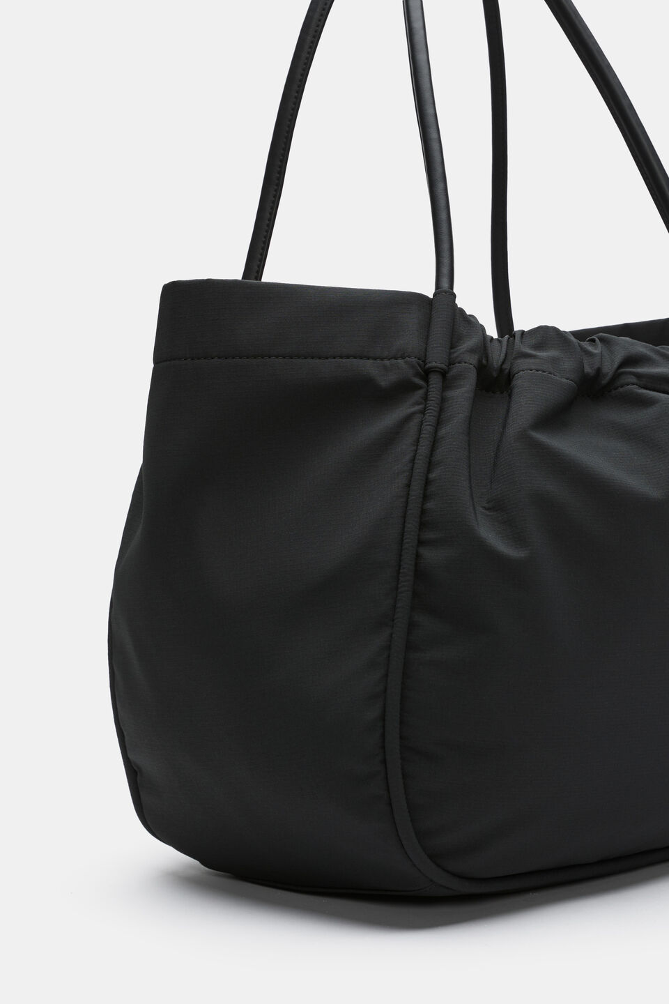 Ruched Essential Tech Tote  Black