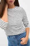 Self Stripe Textured Top  Mono Stripe  hi-res