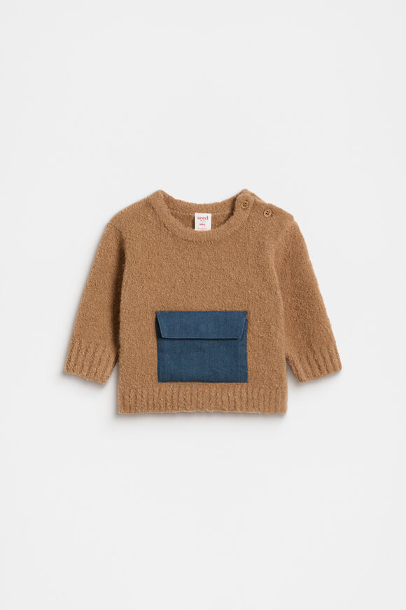Teddy Pocket Sweater  Salted Caramel  hi-res