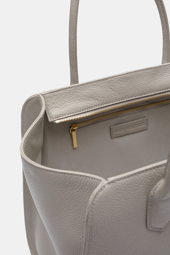 Softly Structured Leather Tote  Slate  hi-res