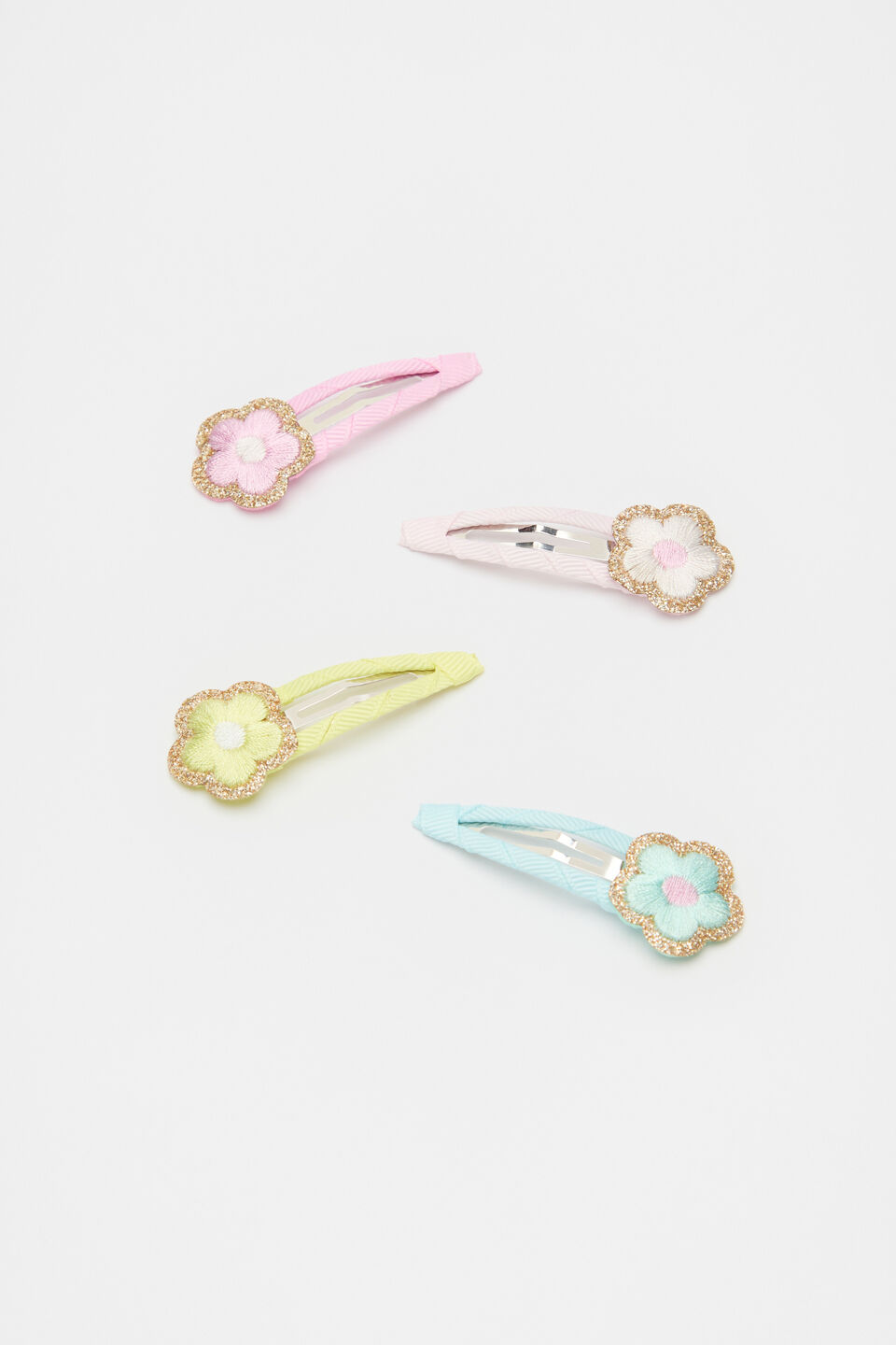 Embroidered Flower Snap Pack  Multi