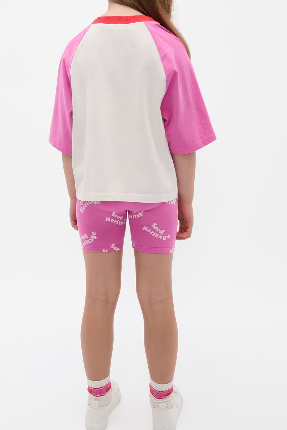 Colourblock Logo Tee  Wild Berry