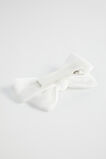 Large Velvet Bow Duck Clip  Creme  hi-res