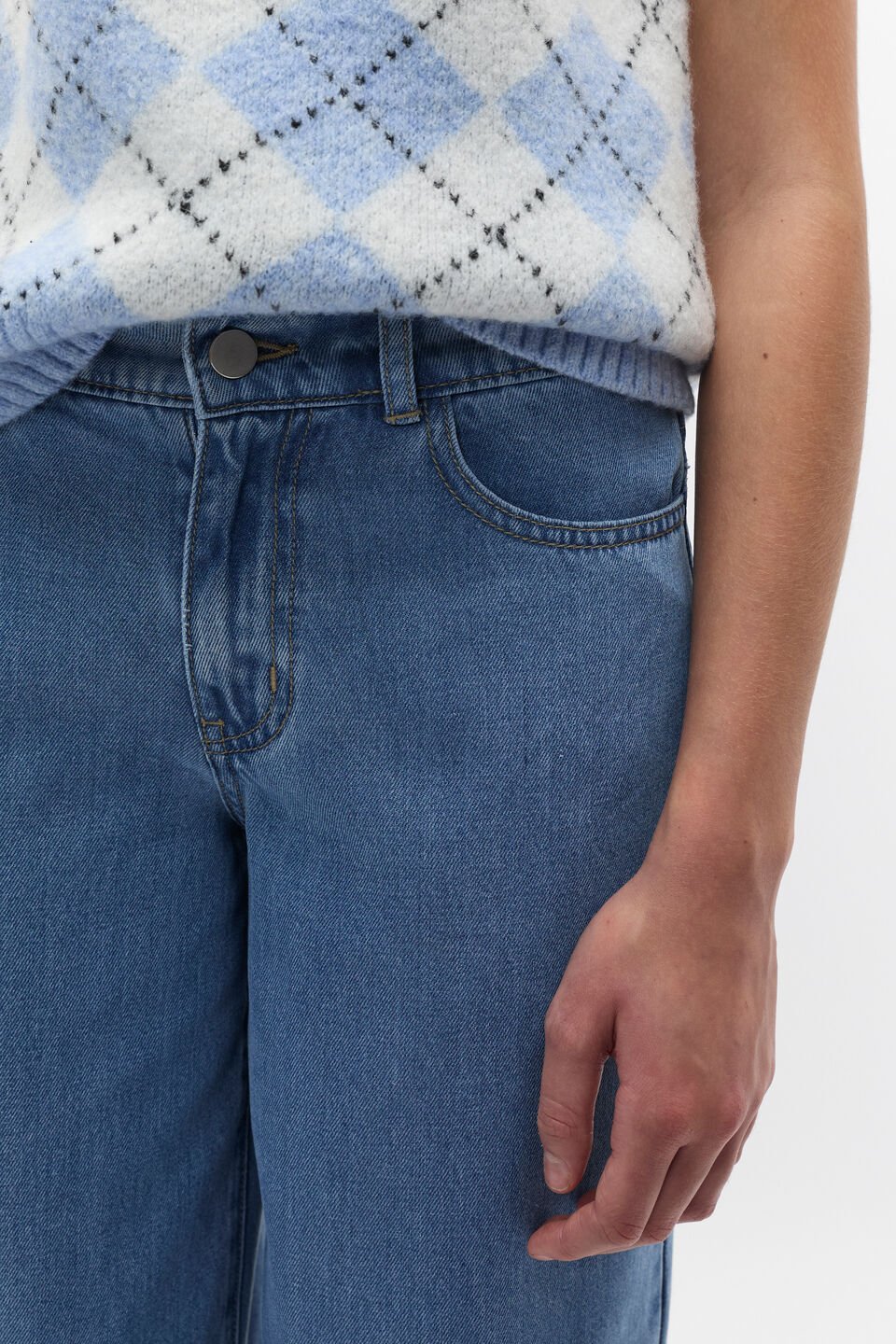 Soft Wide Leg Jean  Mid Wash