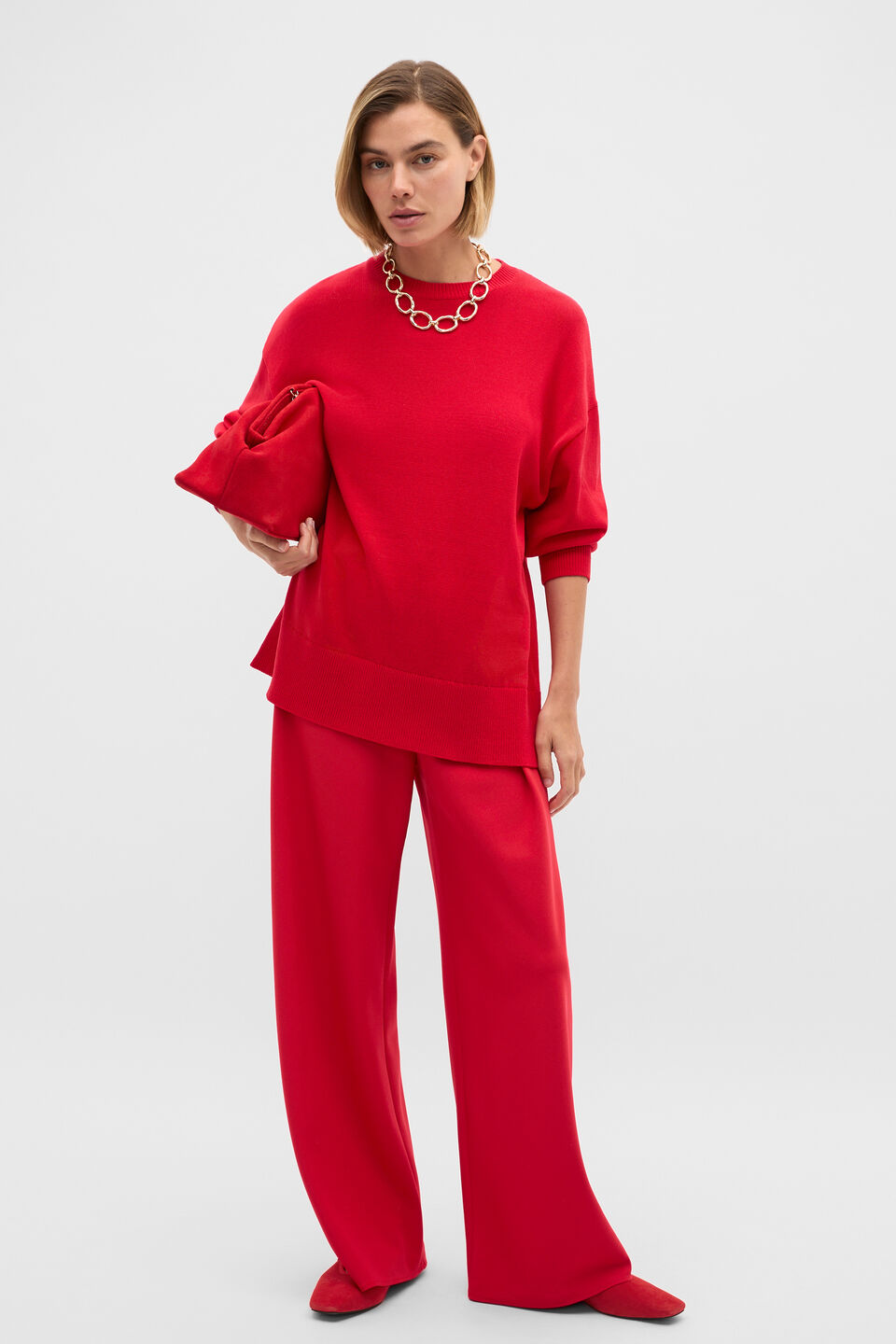 Cotton Oversized Knit  Poppy