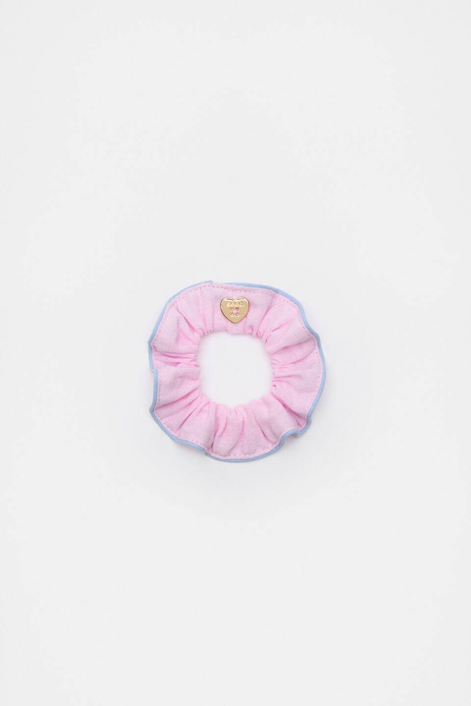 Contrast Trim Scrunchie  Candy Pink