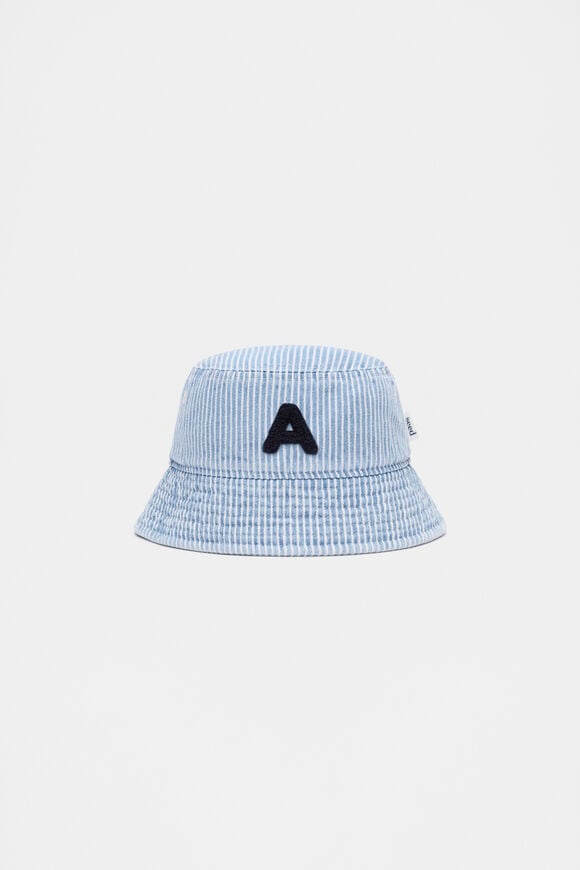 Blue Mini Initial Bucket Hat  A  hi-res