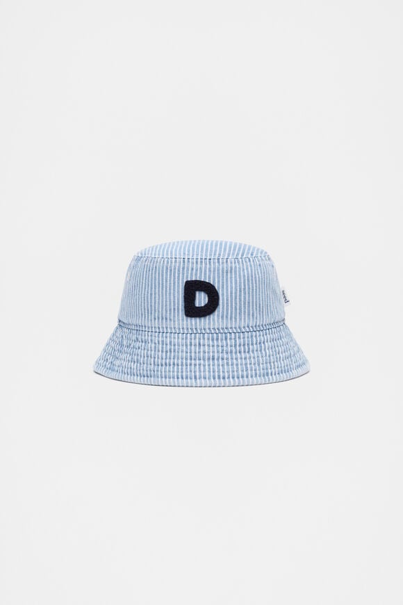 Blue Mini Initial Bucket Hat  D  hi-res