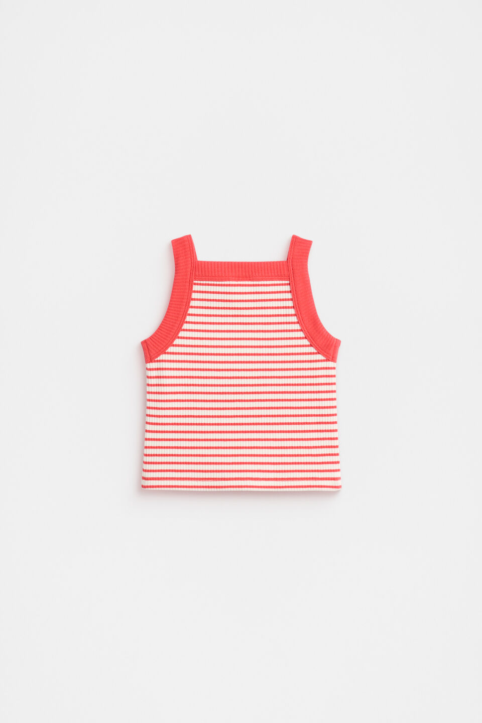 Core Logo Rib Tank  Strawberry Red