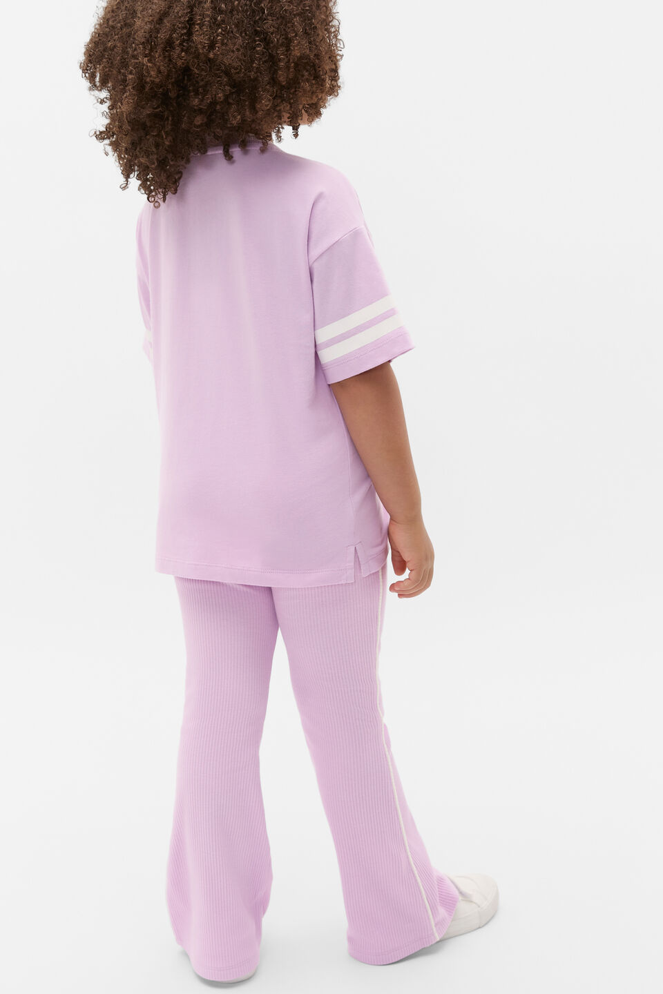 Sports Stripe Logo Tee  Orchid