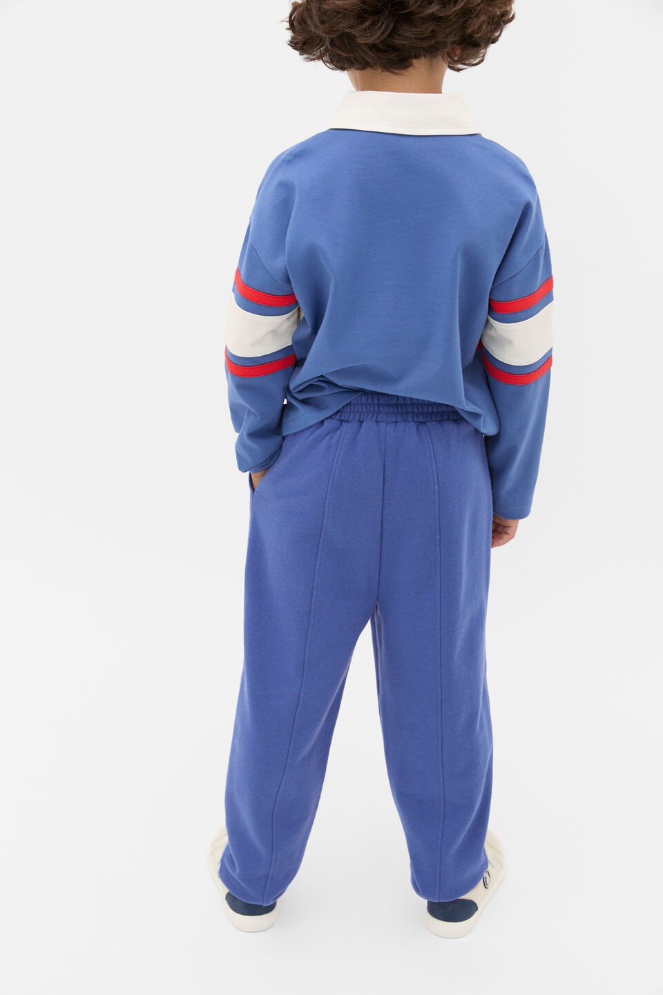 Panelled Track Pant  Retro Blue