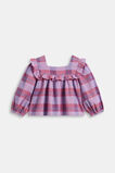 Check Frill Top  Multi  hi-res
