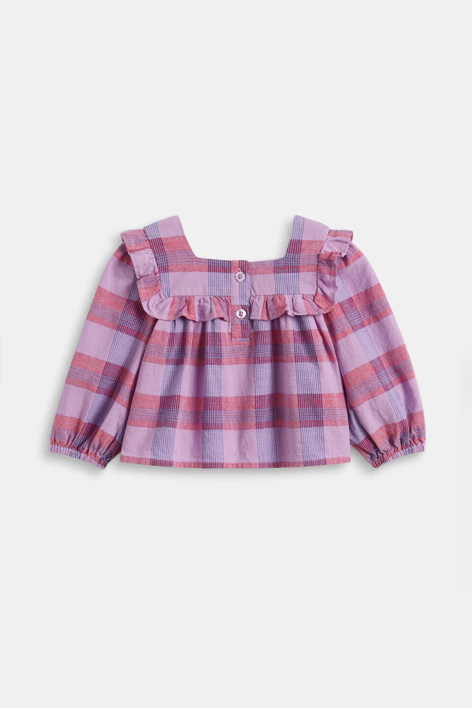 Check Frill Top  Multi