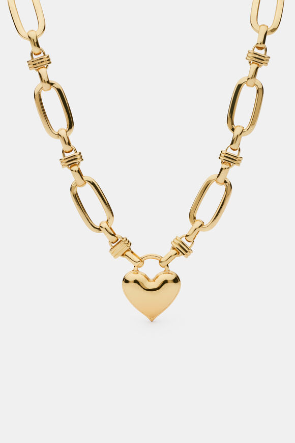Amour Heart Necklace  Gold  hi-res