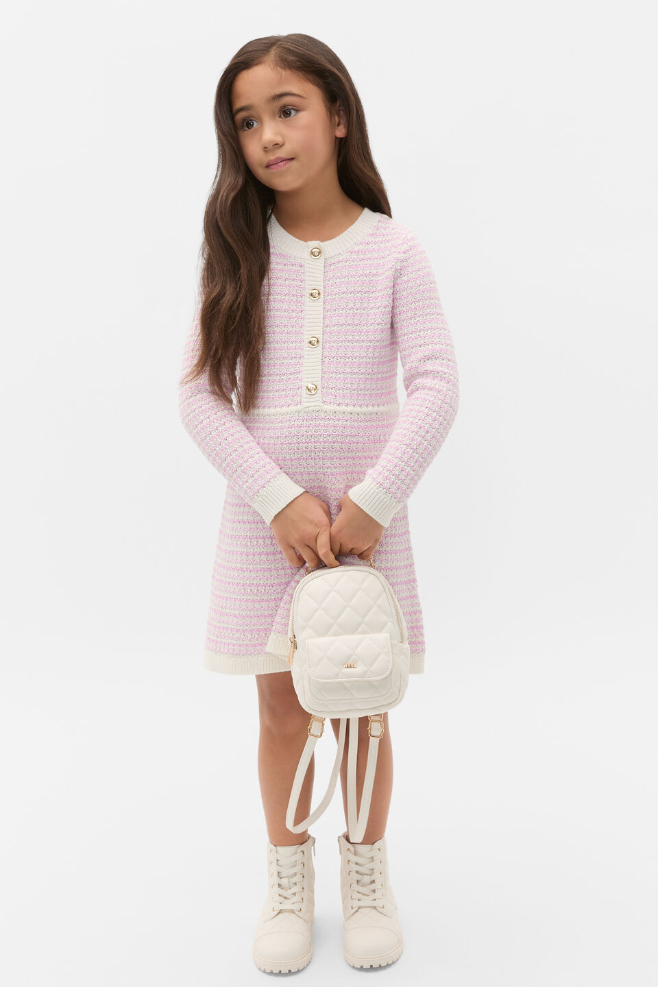 Stripe Knit Dress  Orchid Stripe