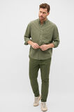 Relaxed Fit Brushed Cotton Shirt  Olive  hi-res