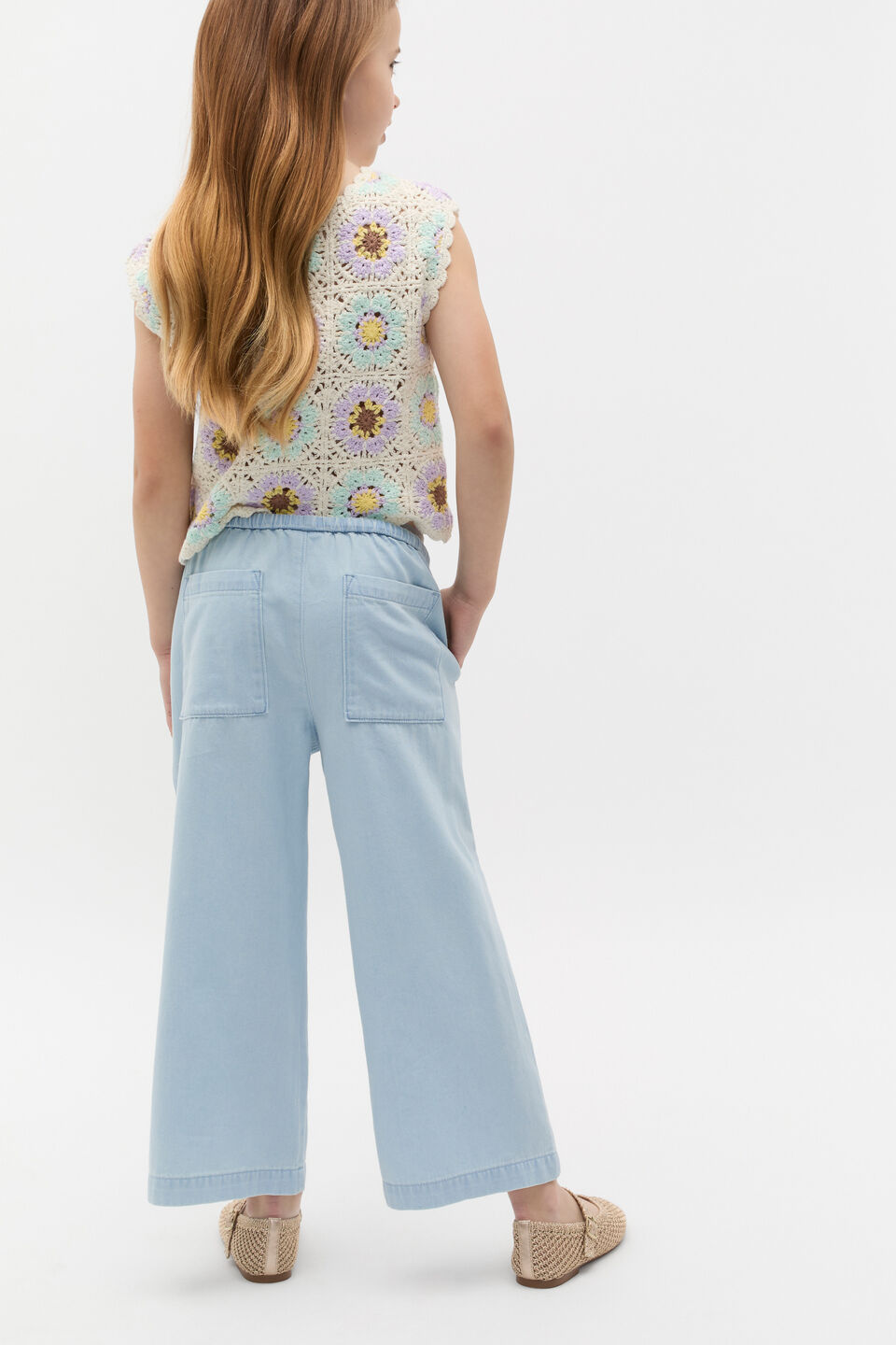 Pull On Pant  Powder Blue Wash