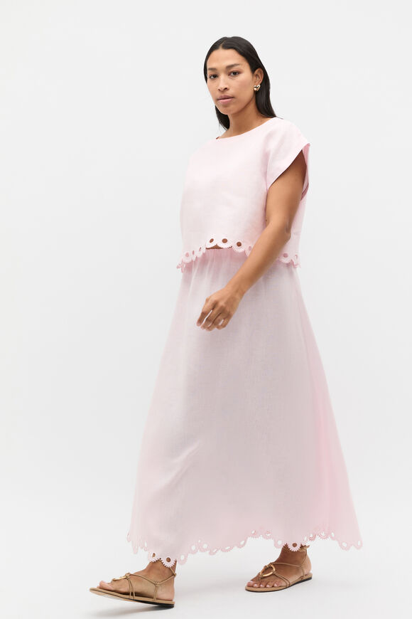 Linen Embroidered Tee  Primrose  hi-res