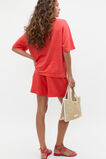 Linen Relaxed Tee  Electric Crimson  hi-res