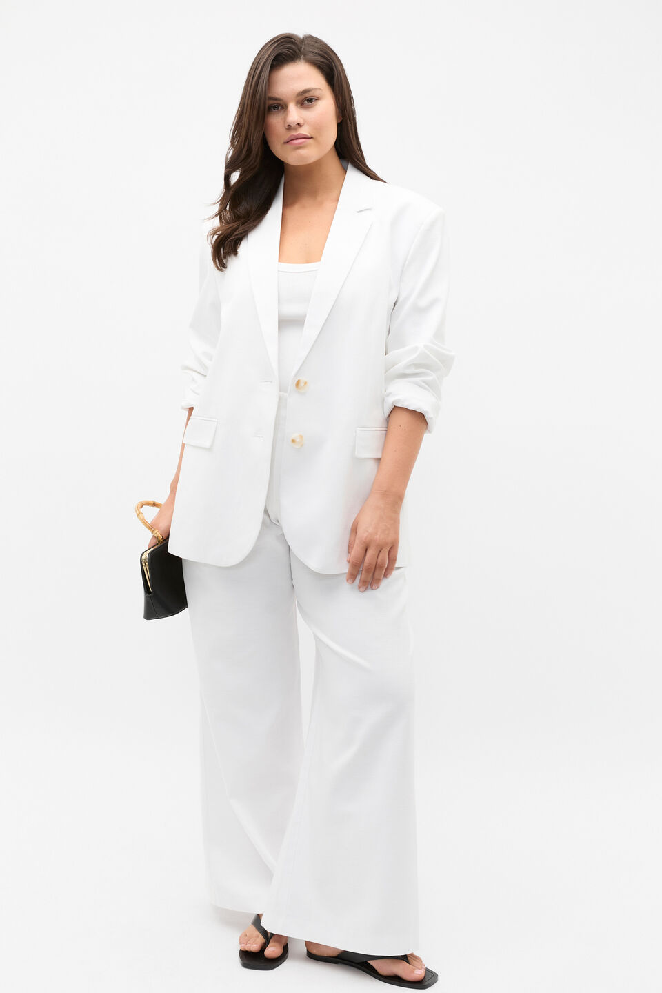 Single Breasted Blazer  Whisper White