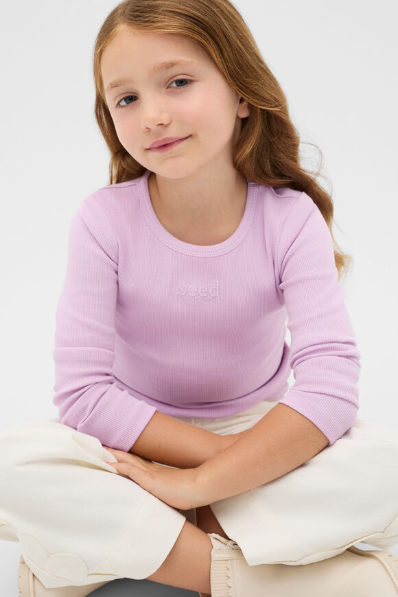 Core Logo Rib Tee  Orchid  hi-res