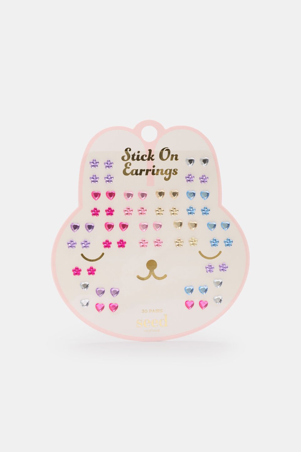 Bunny Stick On Earrings  Multi